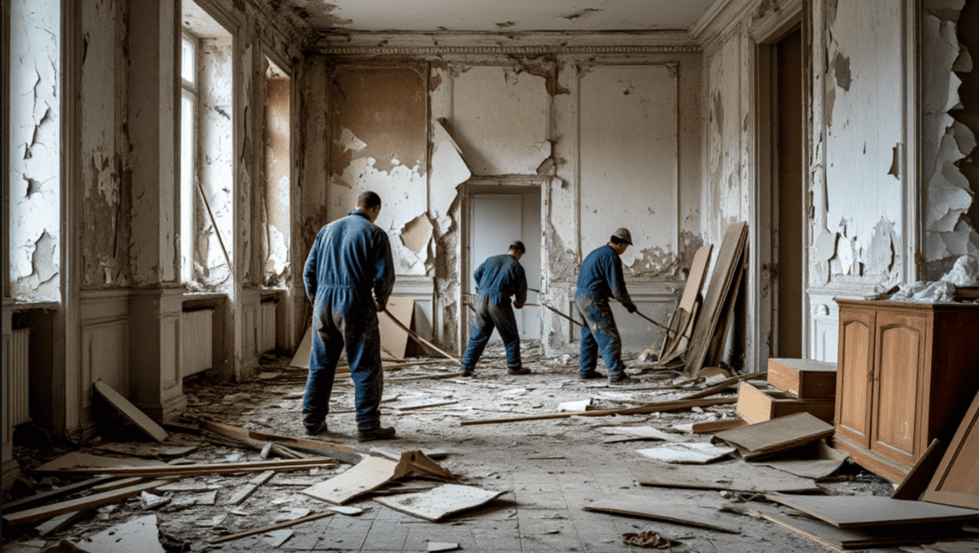 Демонтаж отделки в квартире в Минске