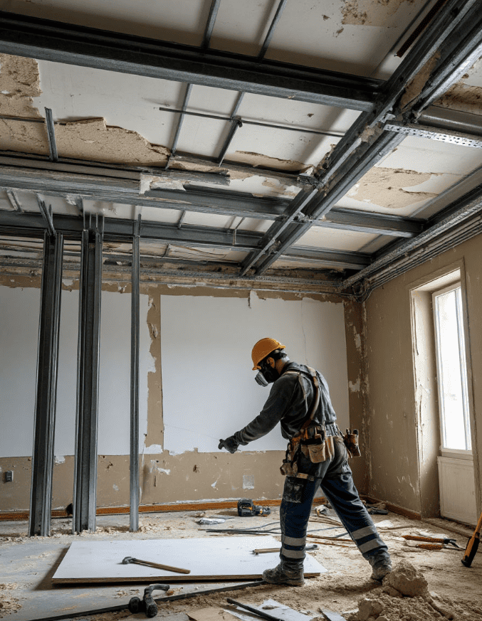 Демонтаж подвесного потолка в Минске