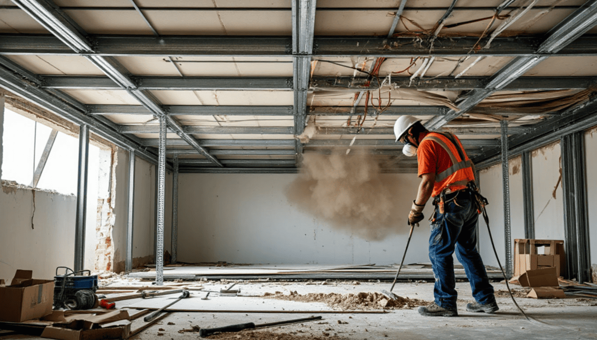 Демонтаж подвесного потолка в Минске