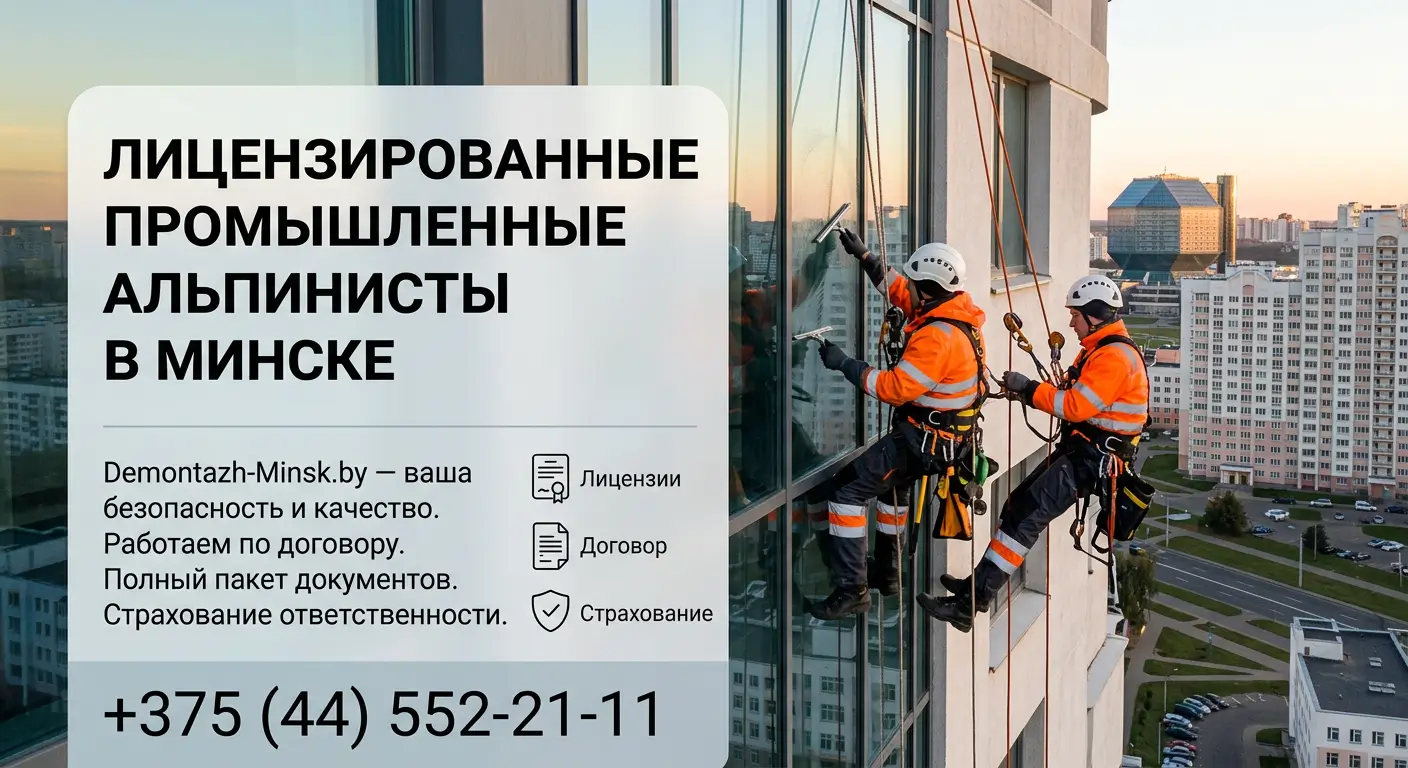 Лицензированные промышленные альпинисты в Минске
