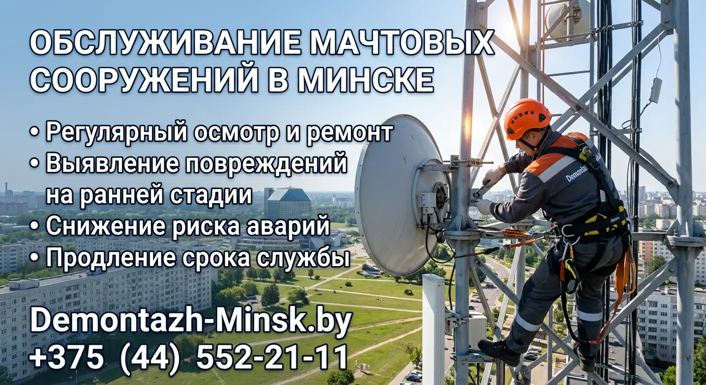 Обслуживание мачтовых сооружений в Минске