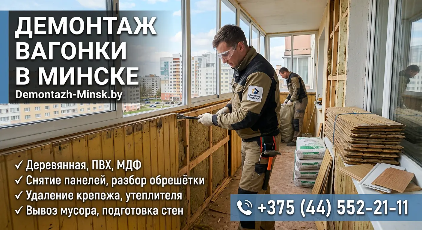 Демонтаж вагонки в Минске